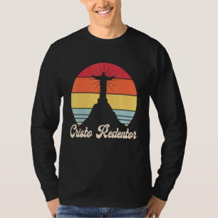 Brasilien Sunrise Cristo Redentor Retro Rio De Jan T-Shirt