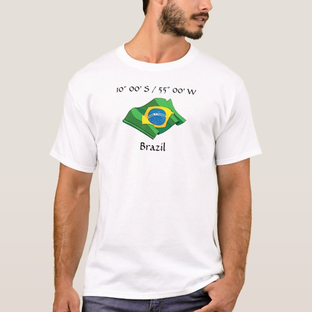 Brasilien - T - Shirt für Länderflaggen (Vorderseite)