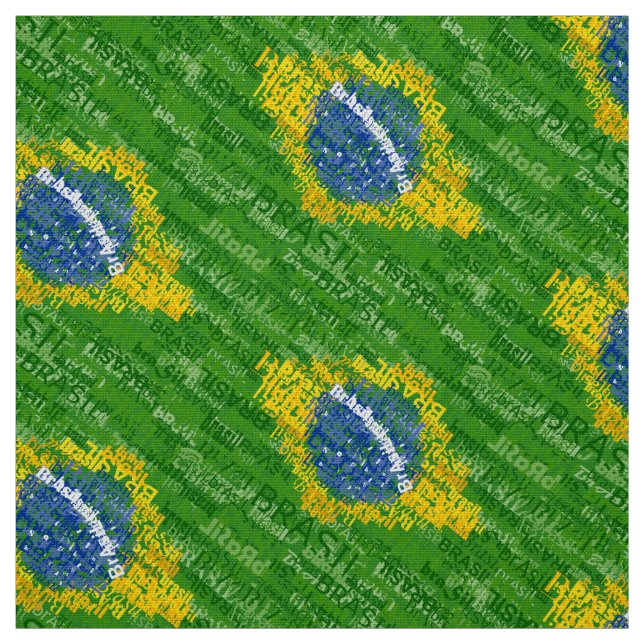 Brasilien-Text-Flagge Stoff (Muster)