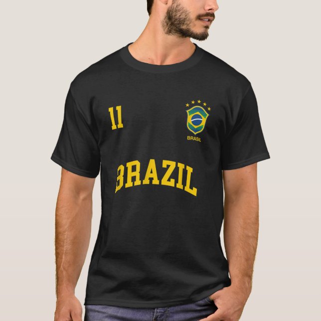 Brasilien TShirt Nummer 11 Brasilianische Fußballm (Vorderseite)