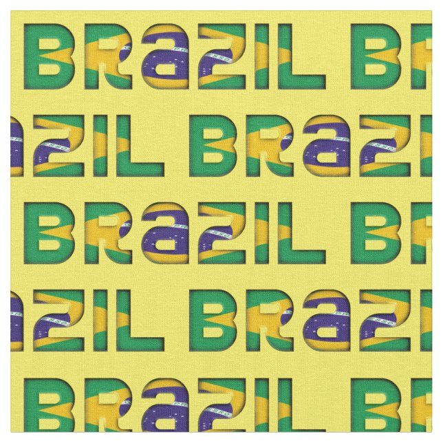 Brasilien-Typografie-Muster-brasilianische Stoff (Nahaufnahme)