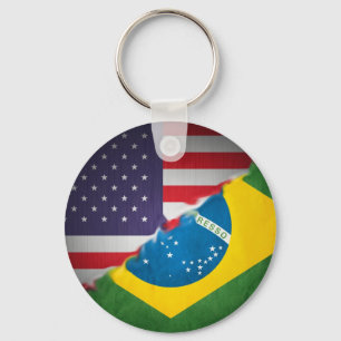 Brasilien und Amerika Schlüsselanhänger