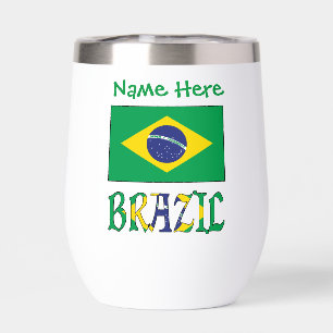 Brasilien und Brasilianische Flagge Grüne Personal
