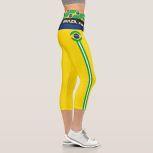 Brasilien und Brasilien Flag Mode, Fitness, Sport Capri Leggings