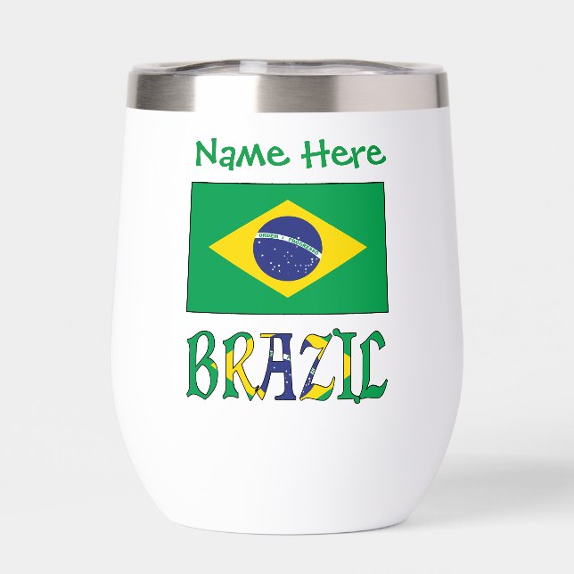 Brasilien und Brasiliens Flaggengrüne Personalisie (Rückseite)