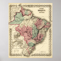 Brasilien und GuayanaPanoramakarte Brasilien