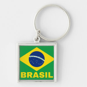 Brasilien unter brasilianischer Flagge Schlüsselanhänger