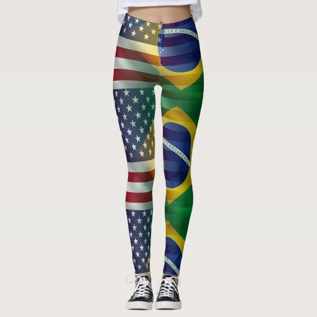 Brasilien USA Leggings (Vorderseite)