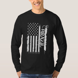 Brasilien Vereinte Staaten beängstigend US-Flagge T-Shirt