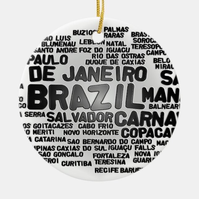 BRASILIEN-Verzierung Keramik Ornament (Vorne)