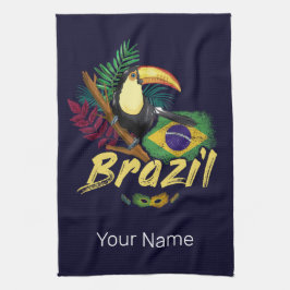 Brasilien Vintag Toucan Flag Samba Maske Souvenir Geschirrtuch