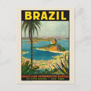 Brasilien Vintage Travel Poster 1940 Postkarte