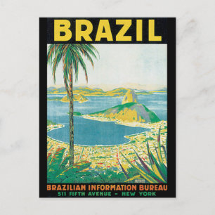 Brasilien Vintage Travel Poster Postkarte