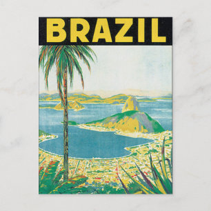 Brasilien Vintage Travel Poster Postkarte