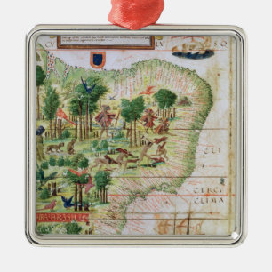 Brasilien von den 'Miller-Atlassen Silbernes Ornament