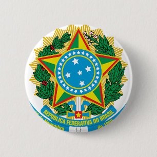 Brasilien-Wappen Button