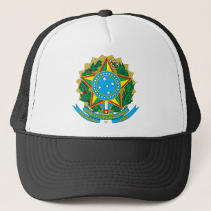 Brasilien-Wappen Hut Truckerkappe