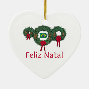 Brasilien-Weihnachten 2 Keramikornament