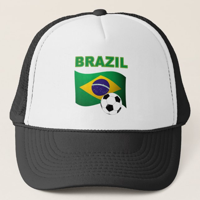 Brasilien-Weltmeisterschaft-T - Shirt-Flagge Truckerkappe (Vorderseite)