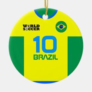 Brasilien World Soccer Jersey Ornament
