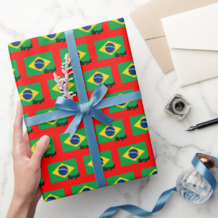 Brasilien Wrapping Paper, Brasilianischer Flaggenp Geschenkpapier