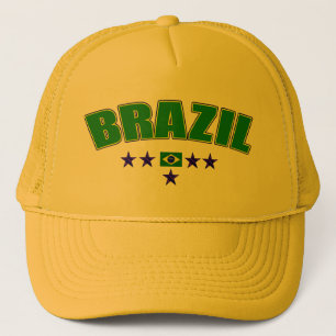 Brasilienfünf-sterneblau fasste Logo Truckerkappe