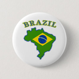 Brasilienkarte/-flagge Button