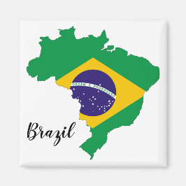Brasiliens Flag Karte Magnet