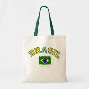 Brasiliens Flagge Fußballstil Tragetasche
