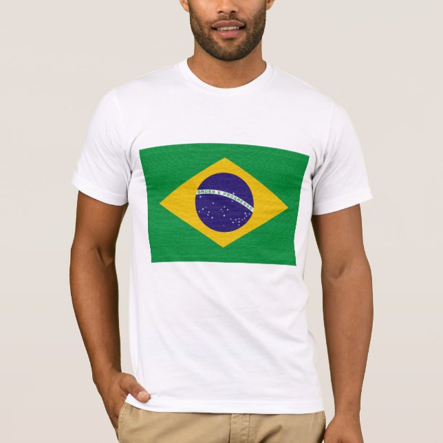 Brasiliens Flagge T-Shirt (Vorderseite)