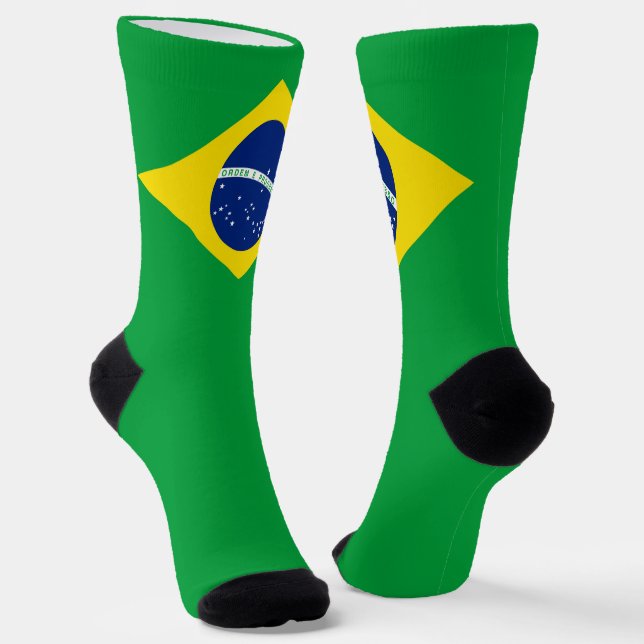 Brasiliens Flaggenpatriotischer brasilianischer Na Socken (Gewinkelt)