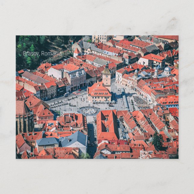 Brasov, Rumänien, Stadtbild, Postkarte (Vorderseite)