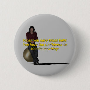 Brass Balls Button