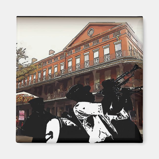 Brass Band French Quarter New Orleans Magnet (Vorne)