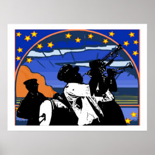 Brass Band Stars Poster