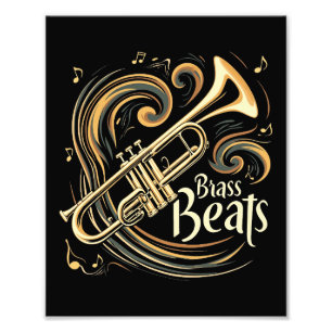 Brass Beats Trumpet Player Groove Fotodruck