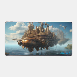 Brass Haven Steampunk Burg Fantasy Schreibtischunterlage