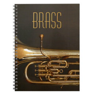 Brass Horn Notebook Notizblock