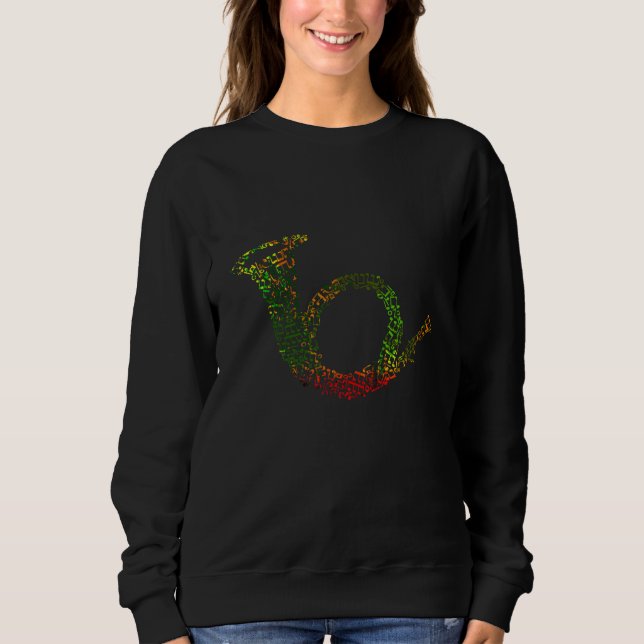 Brass Instrument French Horn Player Music French H Sweatshirt (Vorderseite)