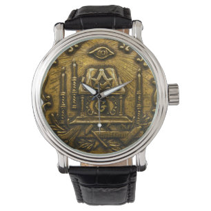 Brass Masonic Image Armbanduhr