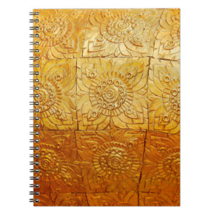 Brass-Quadrat mit Musterkabstract, Art, Grafik Notizblock