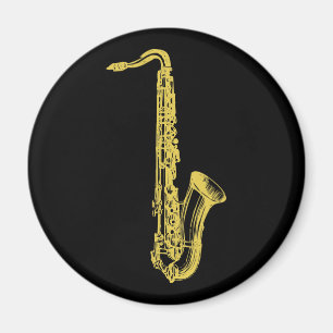 Brass Sax Magnet