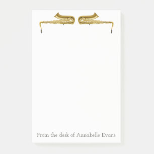 Brass Saxophones personalisieren Post-it Klebezettel