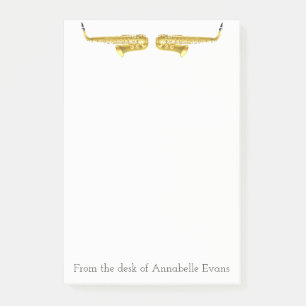 Brass Saxophones personalisieren Post-it Klebezettel