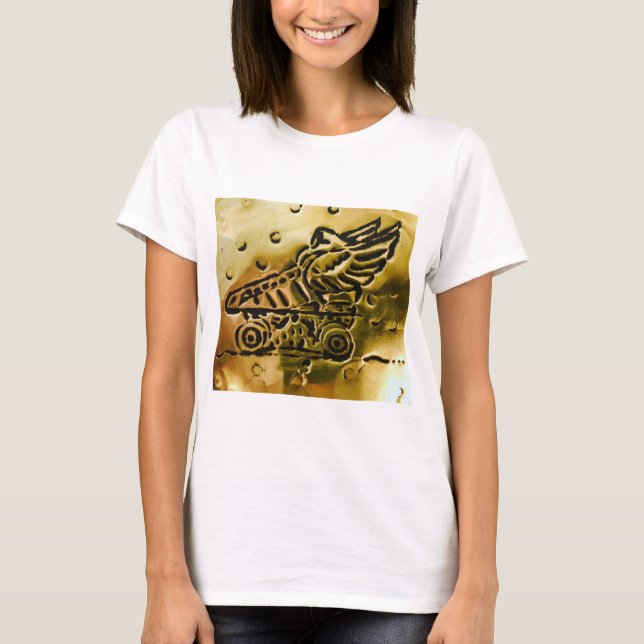 Brass Winged Skate T - Shirt White (Vorderseite)