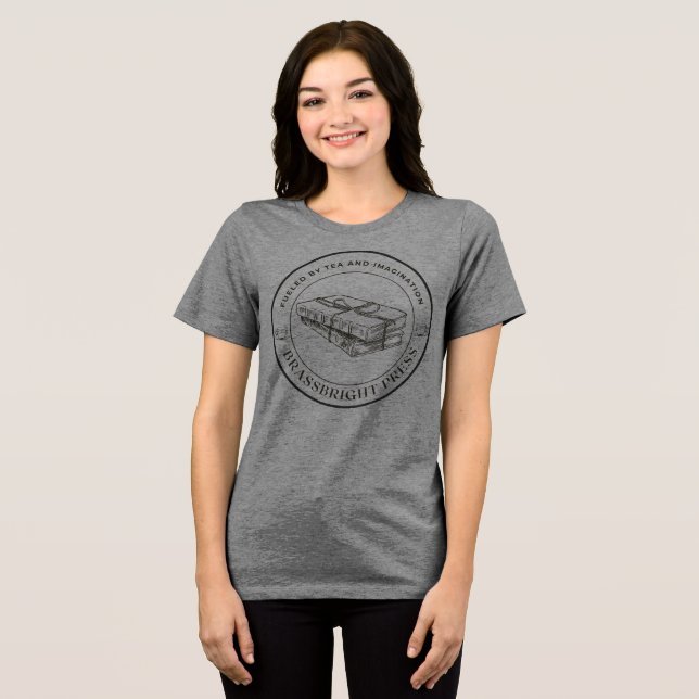 Brassbright Press mit Steampunk-Logik Tri-Blend Shirt (Vorderseite voll)