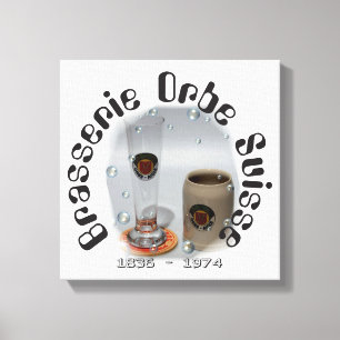 Brasserie Orbe Suisse Druck auf Keilleinwand Leinwanddruck