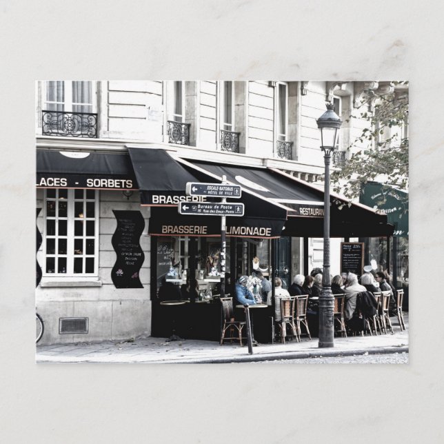 BRASSERIE STREET SHOP COFFEE SHOP POSTCROSSING POSTKARTE (Vorderseite)