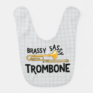 Brassy Sassy Trombone Babylätzchen