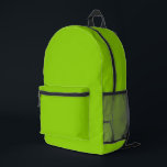 Brat Green Solid Color Bedruckter Rucksack<br><div class="desc">Rucksack auf allen Seiten mit bedrucktem Hewstil-Speicherbeutel, bedruckt mit Brat Green Solid Color Grafik Design Illustration und ausgewählter Produktkollektion von TheFabricSeal Print on Demand Shop unter Zazzle.com #ZazzleMade https://www.zazzle.com/store/thefabricseal TheFabricSeal ©️ Original. Dieser Gedanke provoziert gelben Kalkstein grüne Farbe wird die Aufmerksamkeit und Reaktion der Menschen mit Emotion und Aufregung erhalten....</div>
